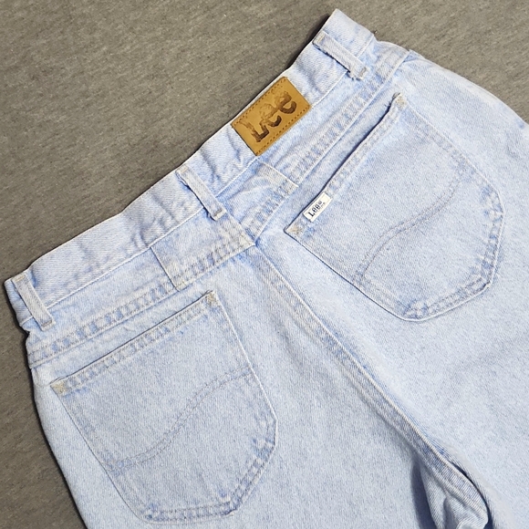 RARE!! Vintage Lee Riders Light Wash Baggy Relaxed Tapered Leg Western Mom Jeans - Picture 6 of 12